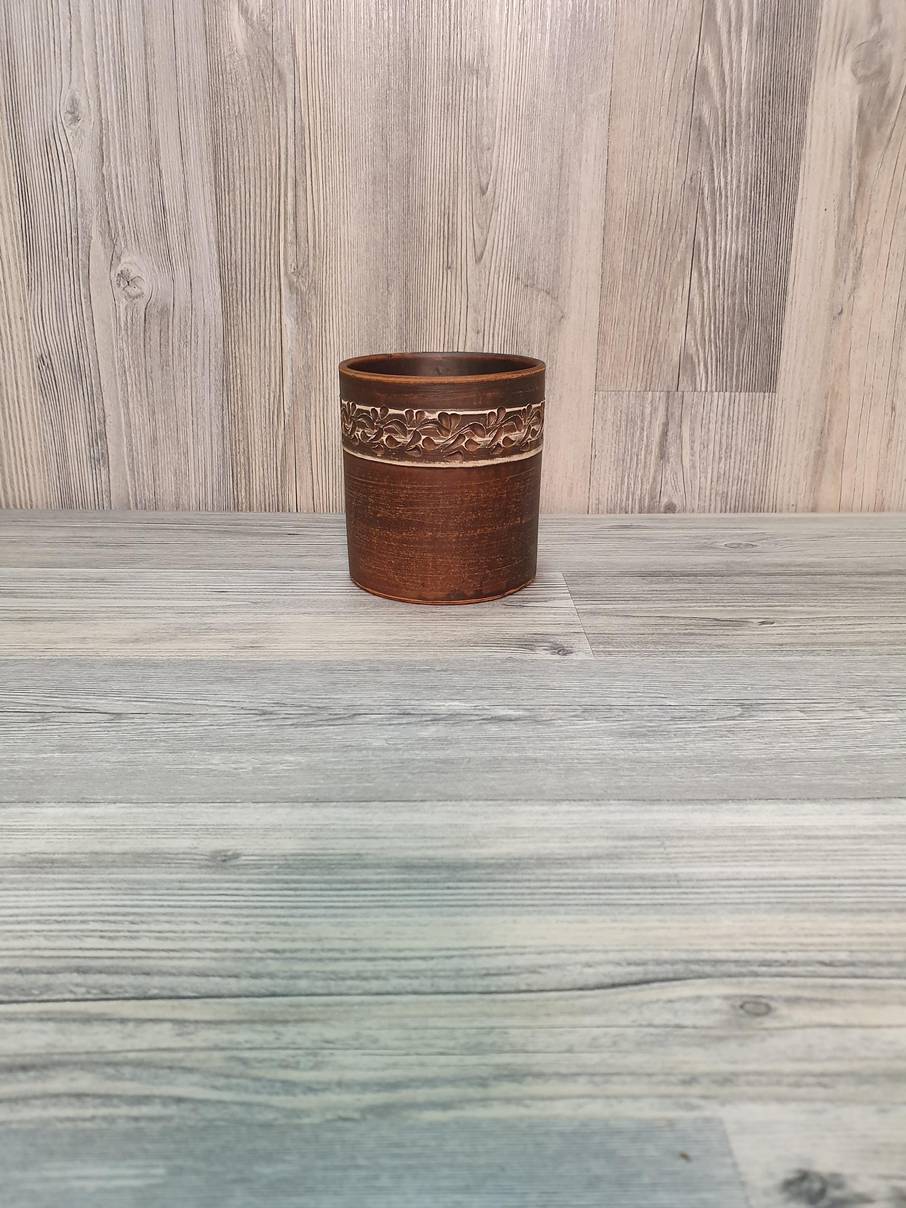 Стакан из красной глины (5129) - фото 3