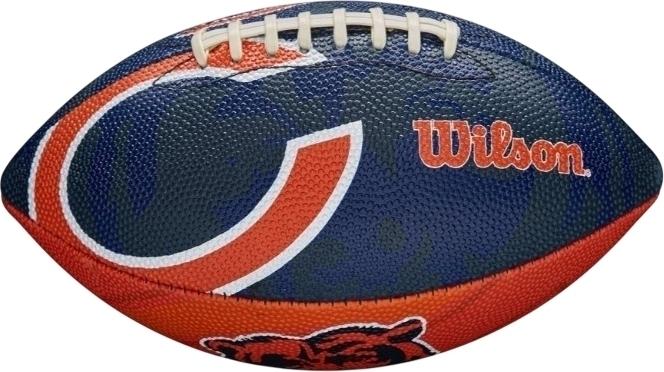Мяч для американского футбола Wilson NFL JR JR THROWBACK FB 32 TEAM LOGO FB CHICAGO BEARS р. 4 Оранжево-синий (WTF1534XBCH)