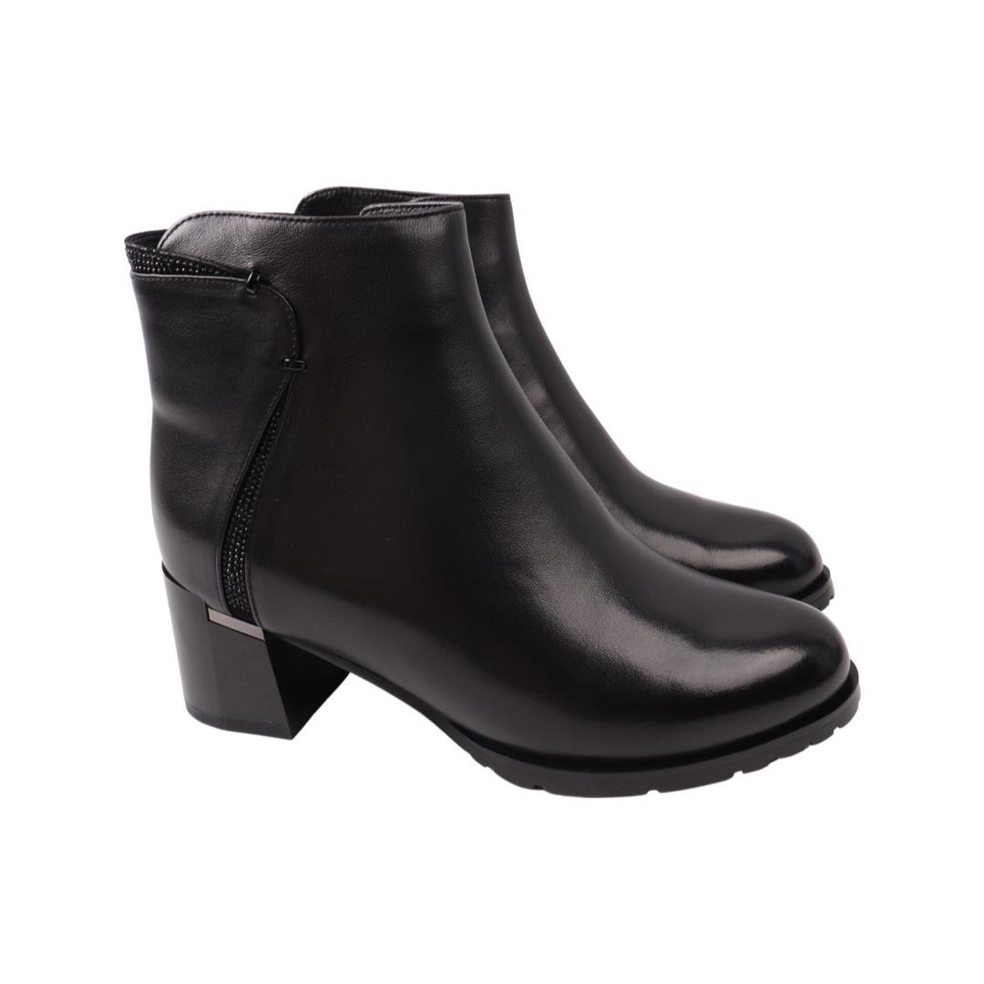 Ботильйони жіночі Velly зі шкіри р. 37 Чорний (127-22ZH)