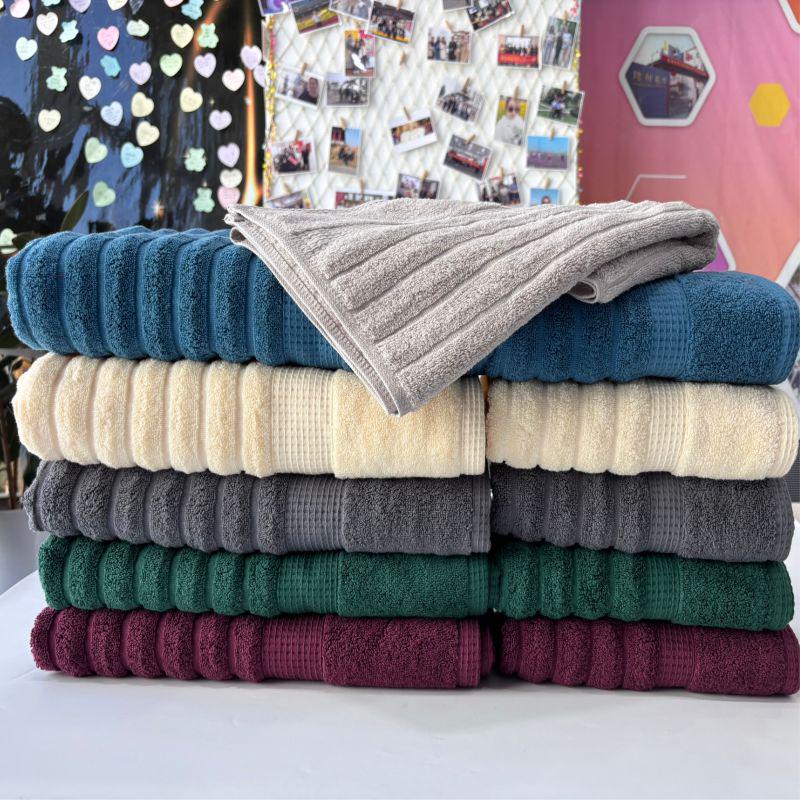 Набір рушників для ванної кімнати Lovely Svi Oxford Stripe жаккард 2 шт. 70х140/50х90 см Hunter green (381124) - фото 6 Набір рушників для ванної кімнати Lovely Svi Oxford Stripe жаккард 2 шт. 70х140/50х90 см Hunter green (381124) - фото 6