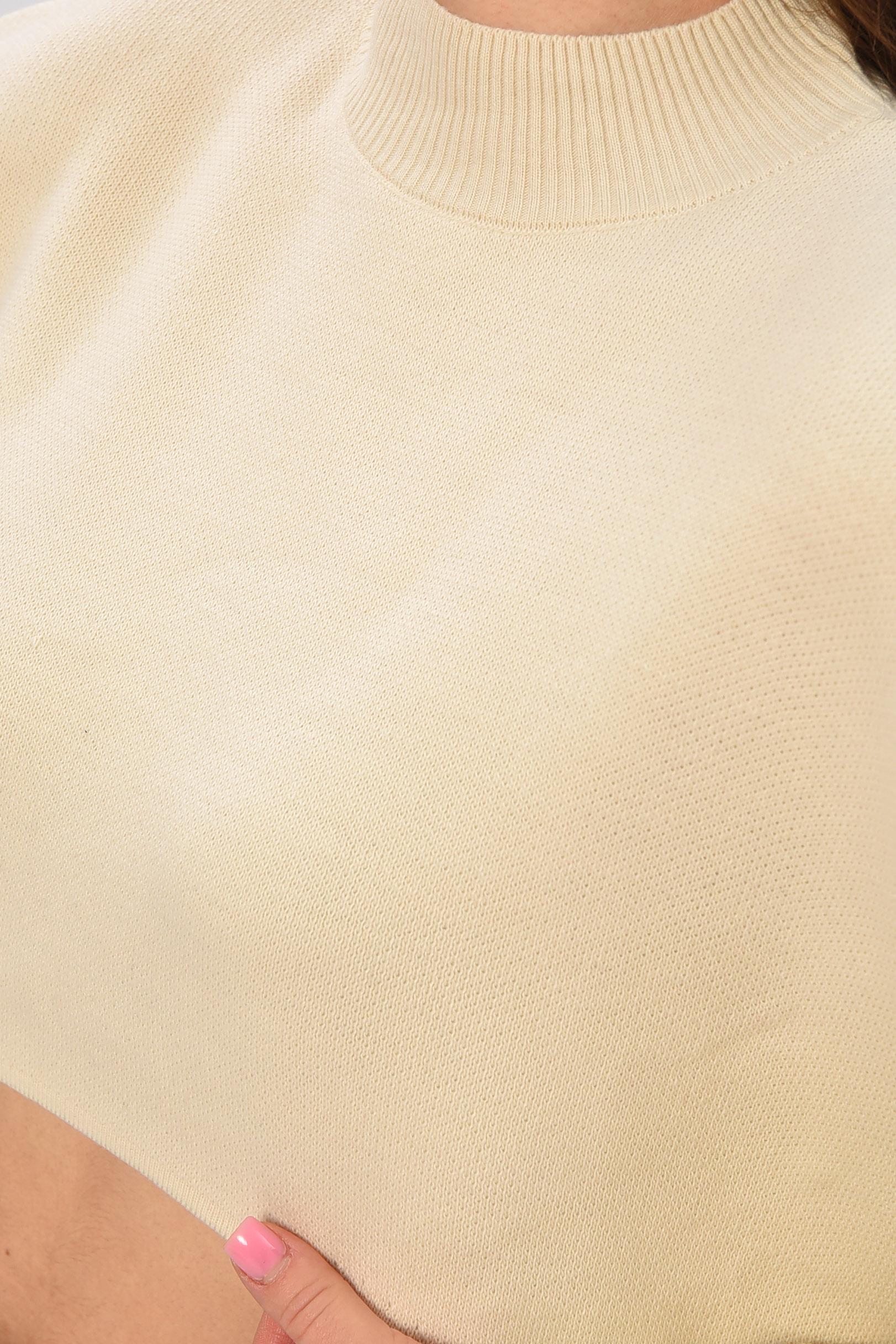 Кофта жіноча 207291 однотонна S-M Світло-бежевий (207291_!338852_42-44) - фото 4 Кофта жіноча 207291 однотонна S-M Світло-бежевий (207291_!338852_42-44) - фото 4