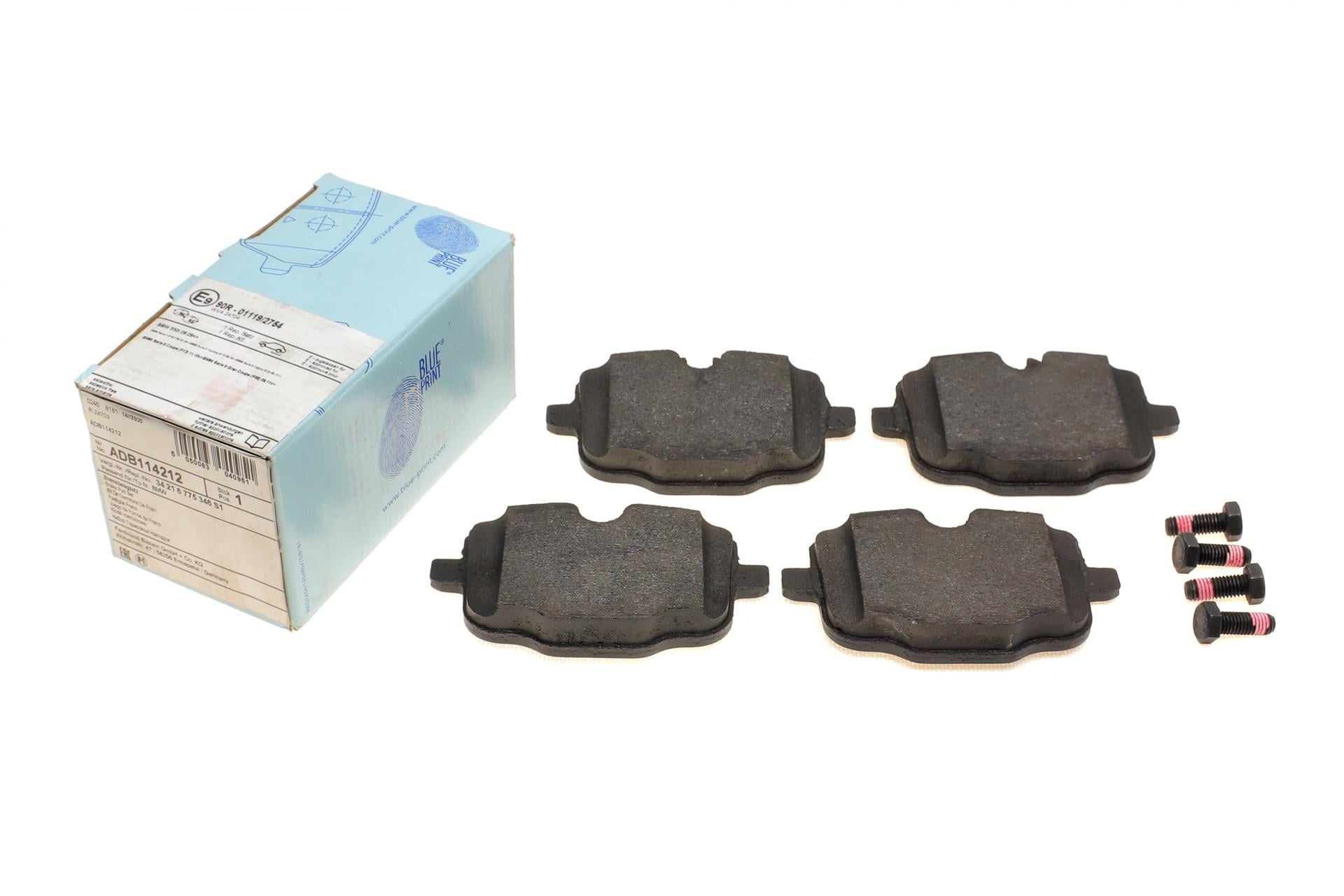 Колодки тормозные задние BLUE PRINT BMW 5 F10/F11/F18 6 F12/F13 7 G11/G12 09- (ADB114212)