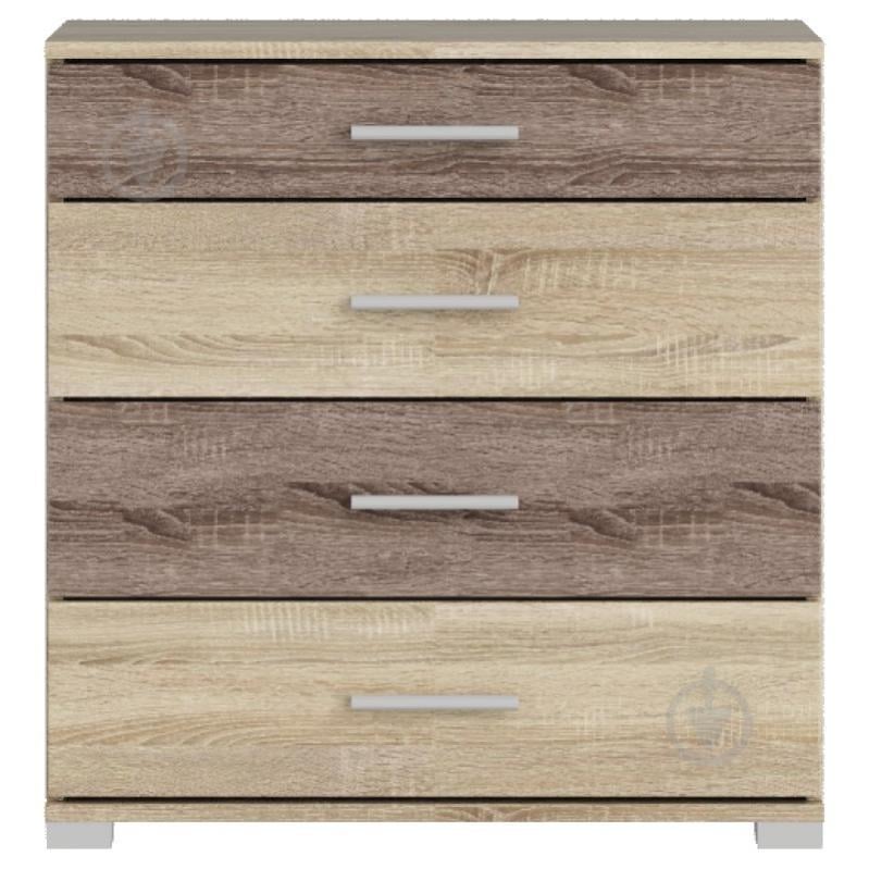 Комод Эверест на 4 ящика Бриз К-5 сонома + трюфель  (EVR-2048)