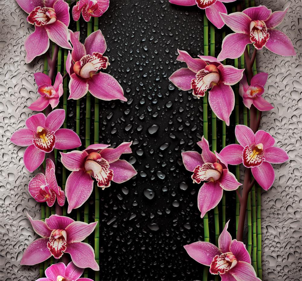 Фотошпалери на паперовій основі Ніка Малинові орхідеї 210х196 см (2000000454078)