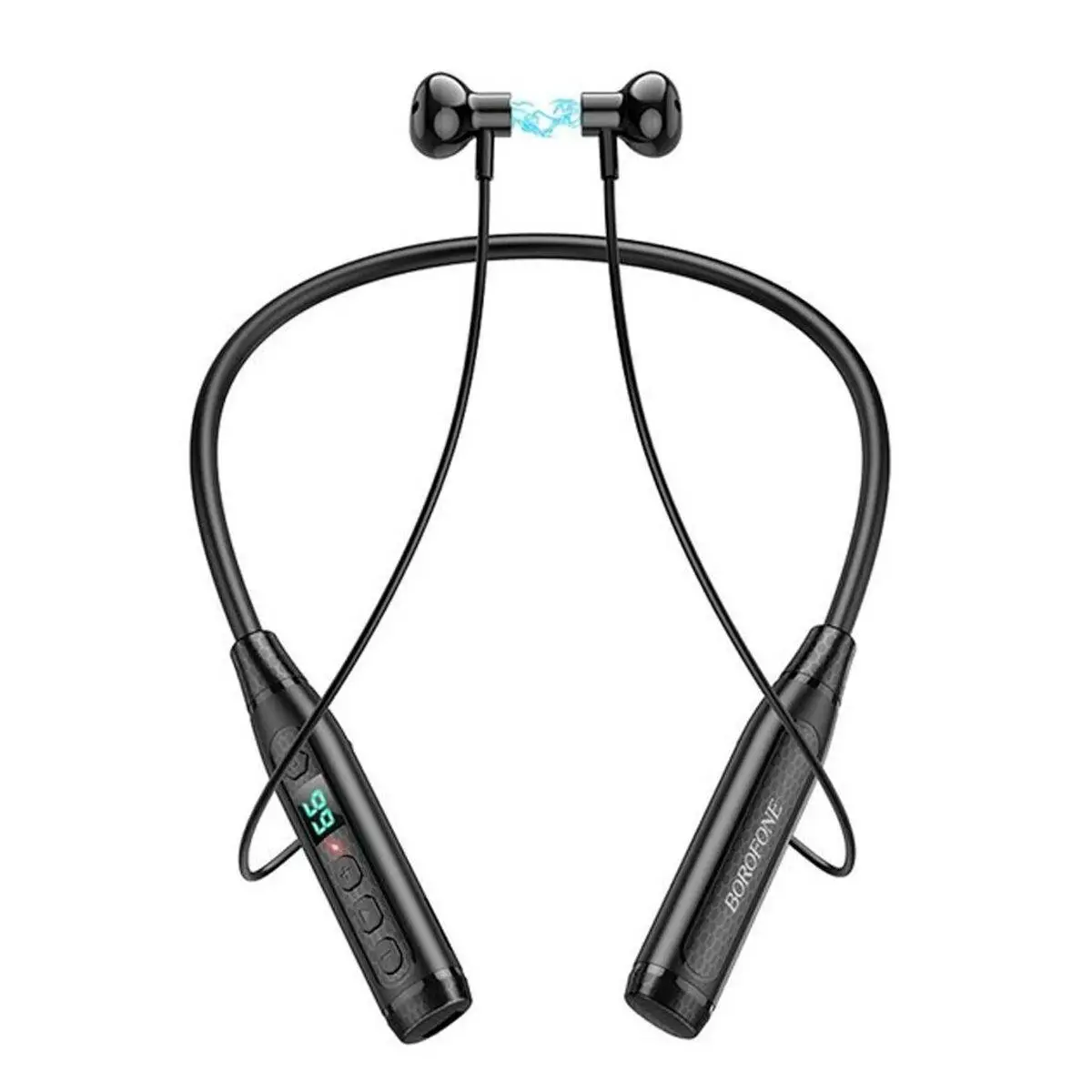 Наушники Borofone BE61 Traveller Neckband BT earphones Black - фото 2