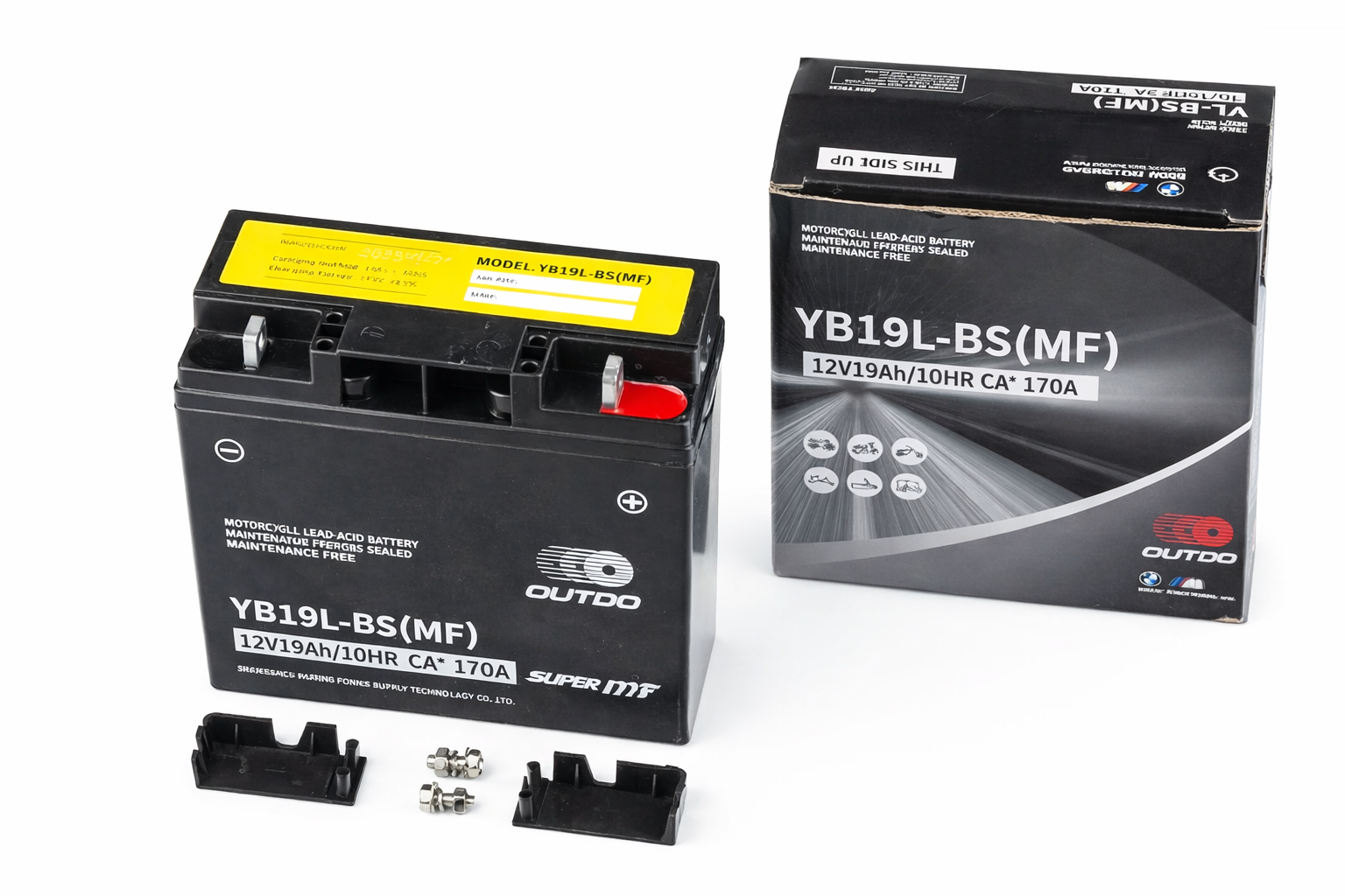 Акумулятор кислотний 12V 19Ah YB19L-BS MF 181x77x167 мм (348316)