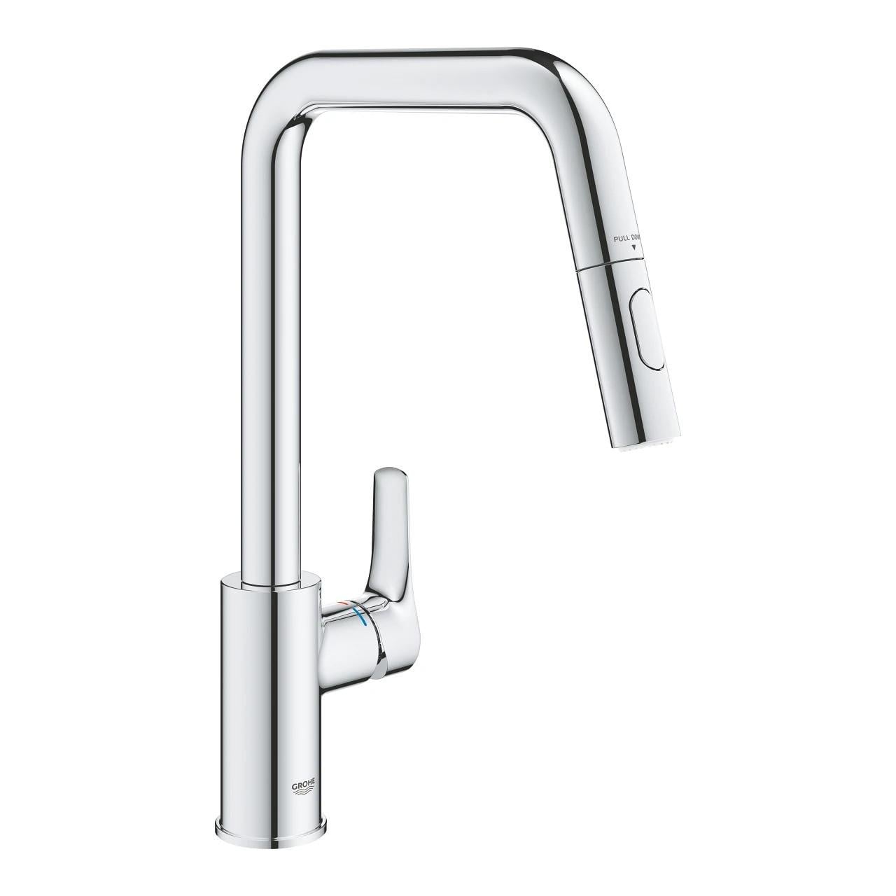 Смеситель для кухни Grohe Eurosmart с выдвижной воронкой Хром (30619000)