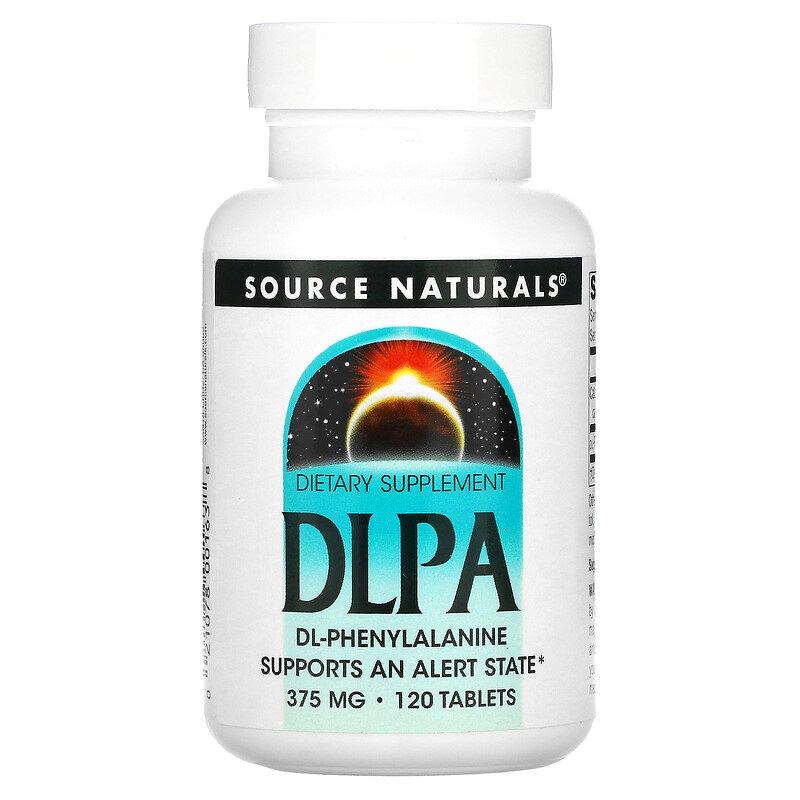 Фенилаланин Source Naturals DLPA 375 мг 120 таб.