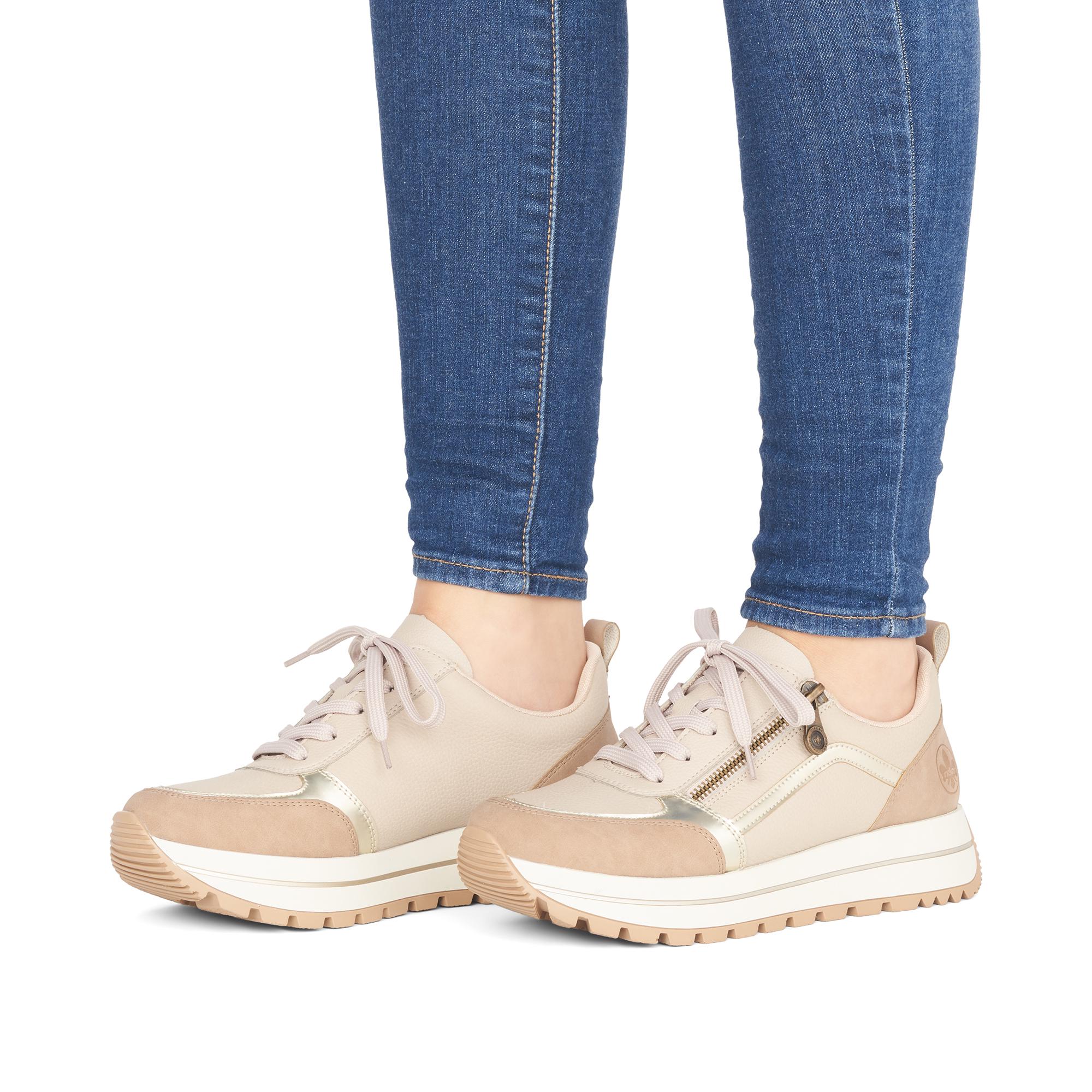 Кроссовки осенние женские RIEKER р. 40 Бежевый (035546-40) - фото 12 Кроссовки осенние женские RIEKER р. 40 Бежевый (035546-40) - фото 12