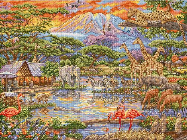 Набор для вышивки крестиком L9941 Wild Africa
