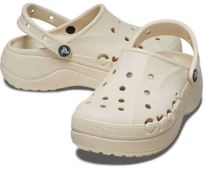 Сабо женские Crocs Baya Platform Clog M9W11 р. 42/43 27 см Winter White (208186) - фото 3