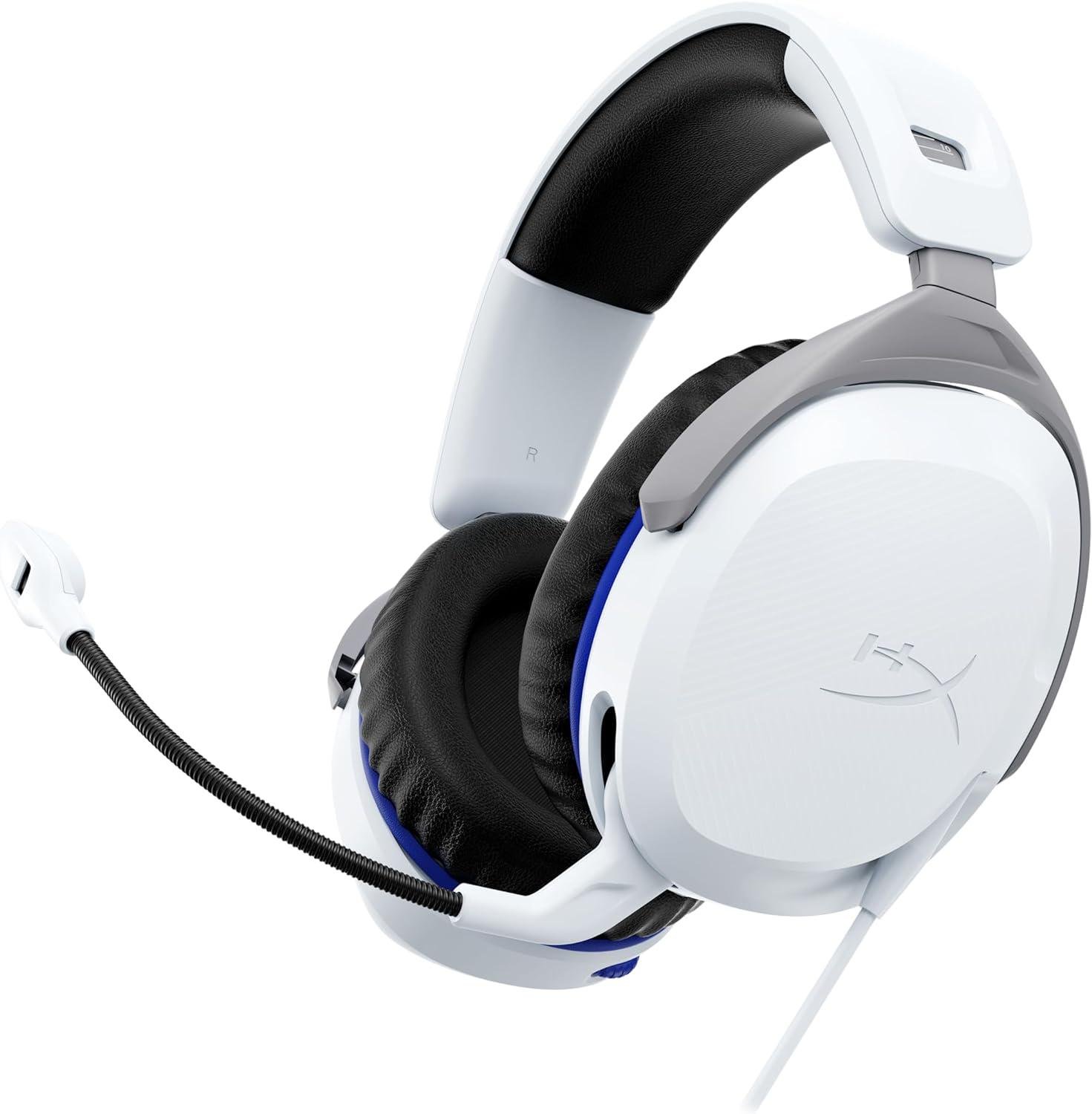 Навушники HyperX Cloud Stinger 2 з мікрофоном для PS4/PS5 mini-jack Білий/Синій 2 м (619125) - фото 1 Навушники HyperX Cloud Stinger 2 з мікрофоном для PS4/PS5 mini-jack Білий/Синій 2 м (619125) - фото 1