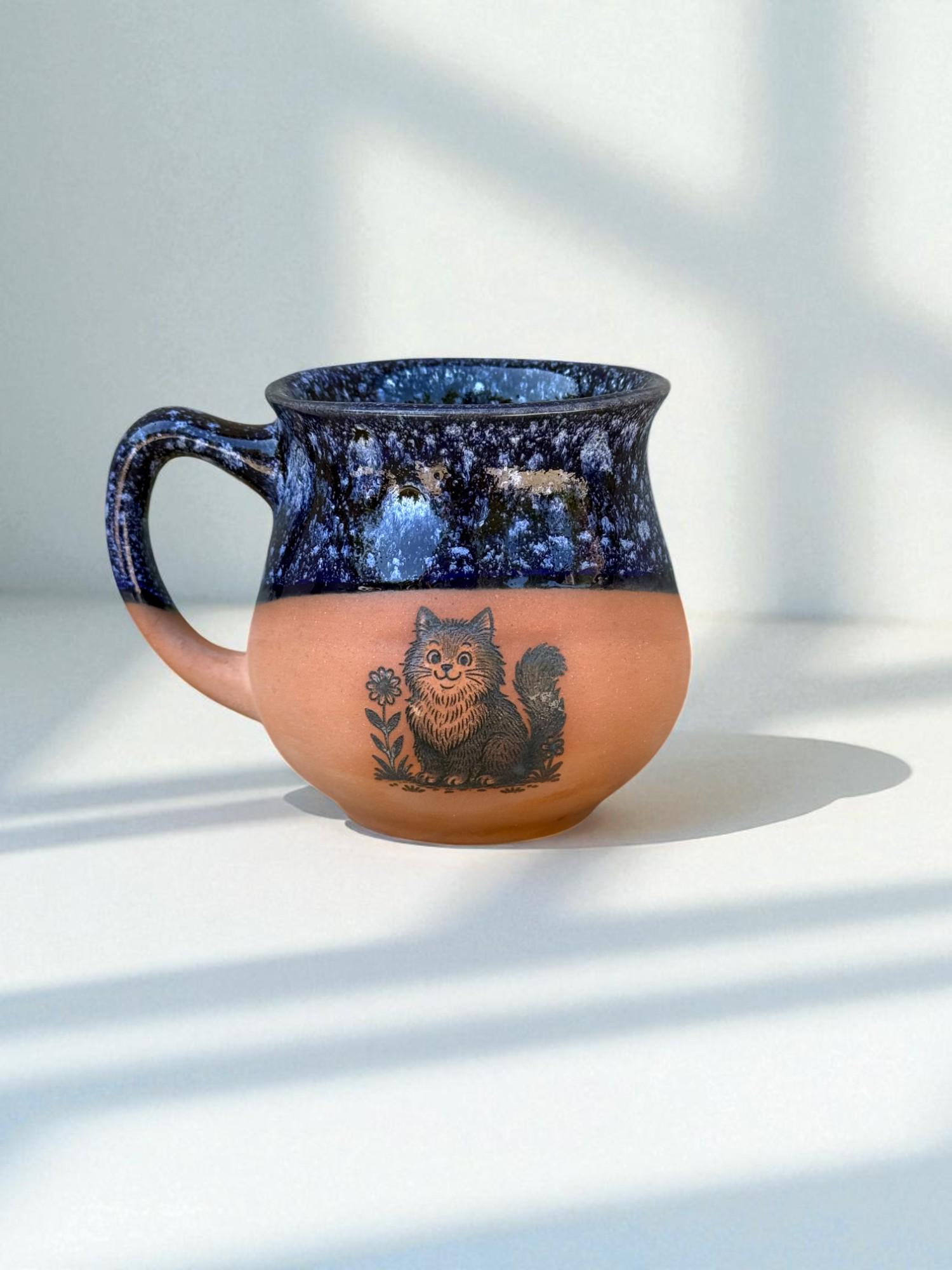Чашка ручной работы "Котик" 450 мл (28833639) Чашка ручной работы "Котик" 450 мл (28833639)