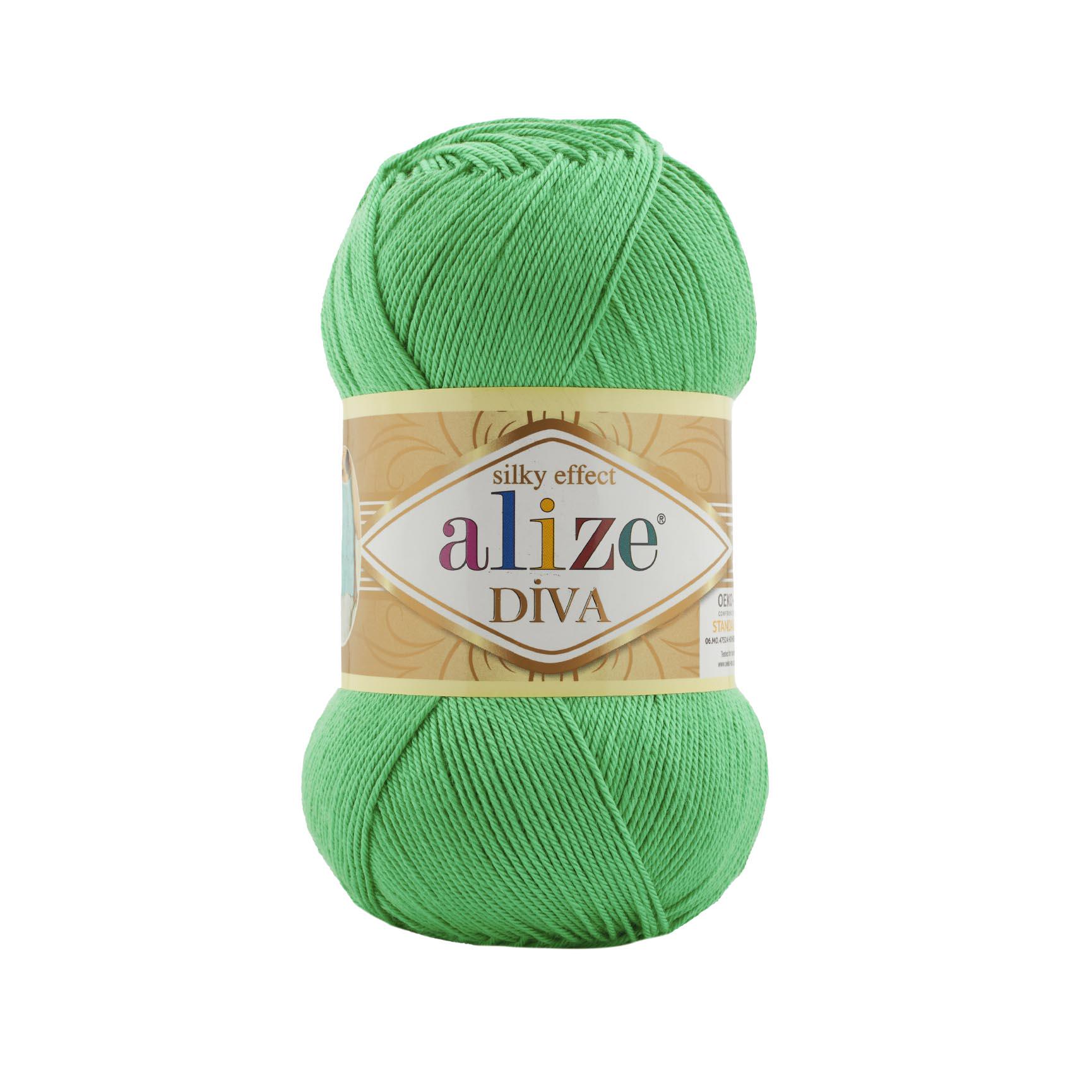 Пряжа Alize Diva 778 салат (7522)