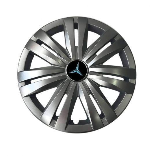 Автомобильные колпаки SKS 427 R16 с логотипом Mercedes 4 шт. Серебристый