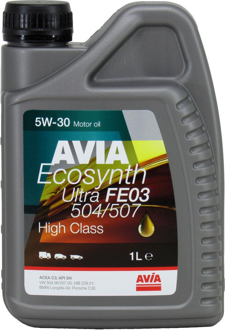 Моторное масло Avia Ecosynth Ultra Fe03 бензин/дизель 5W-30 1 л (1400362)