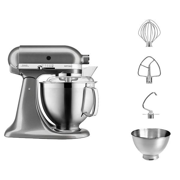 Планетарний міксер KitchenAid Artisan 4,8 л Срібний медальйон (5KSM185PSEMS) - фото 3