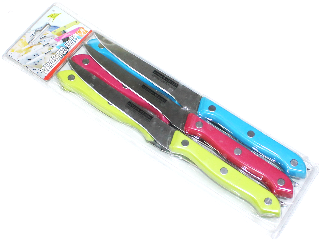 Ножи цветные узкое лезвие 6 шт. 12 см - фото 5 Ножи цветные узкое лезвие 6 шт. 12 см - фото 5