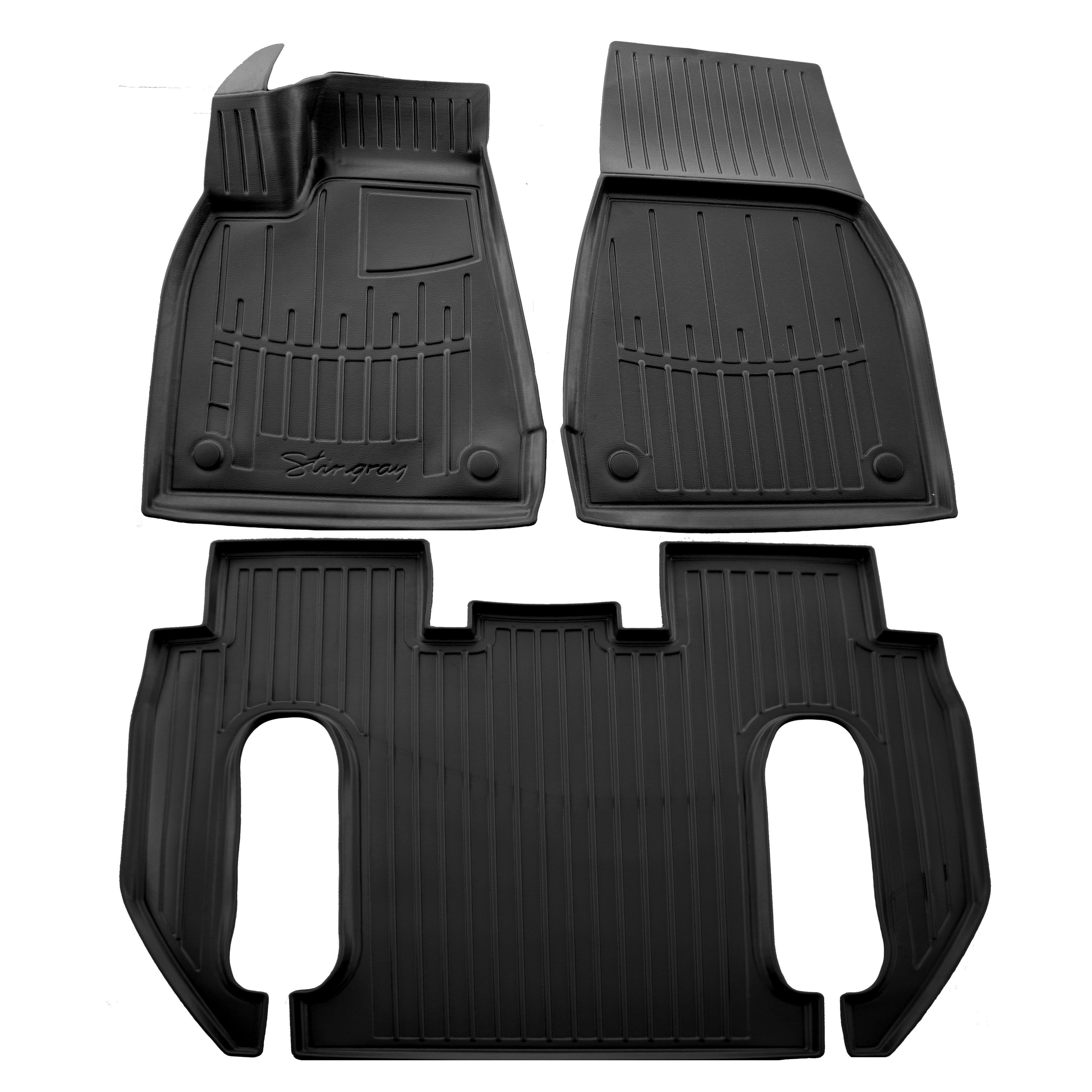 Коврики Stingray 3D для Fiat Sedici 2006- рр. полиуретан 3 шт. Черный (158631)