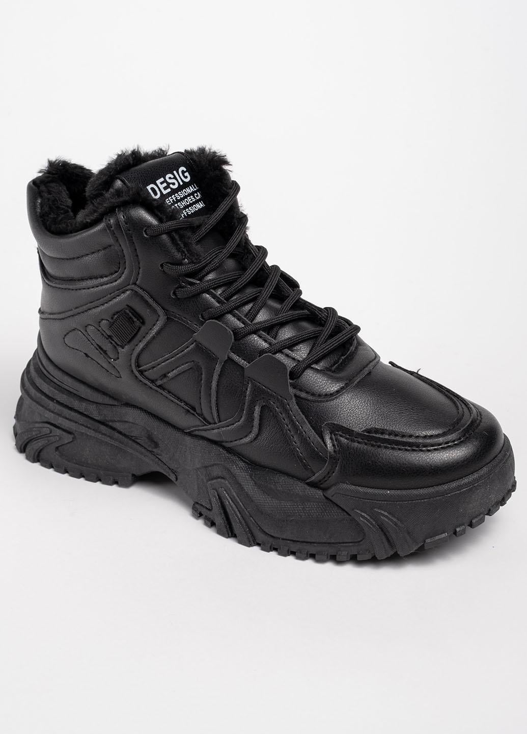 Кроссовки женские DESIG M130-1 высокие р. 36 Черный (341454_36)