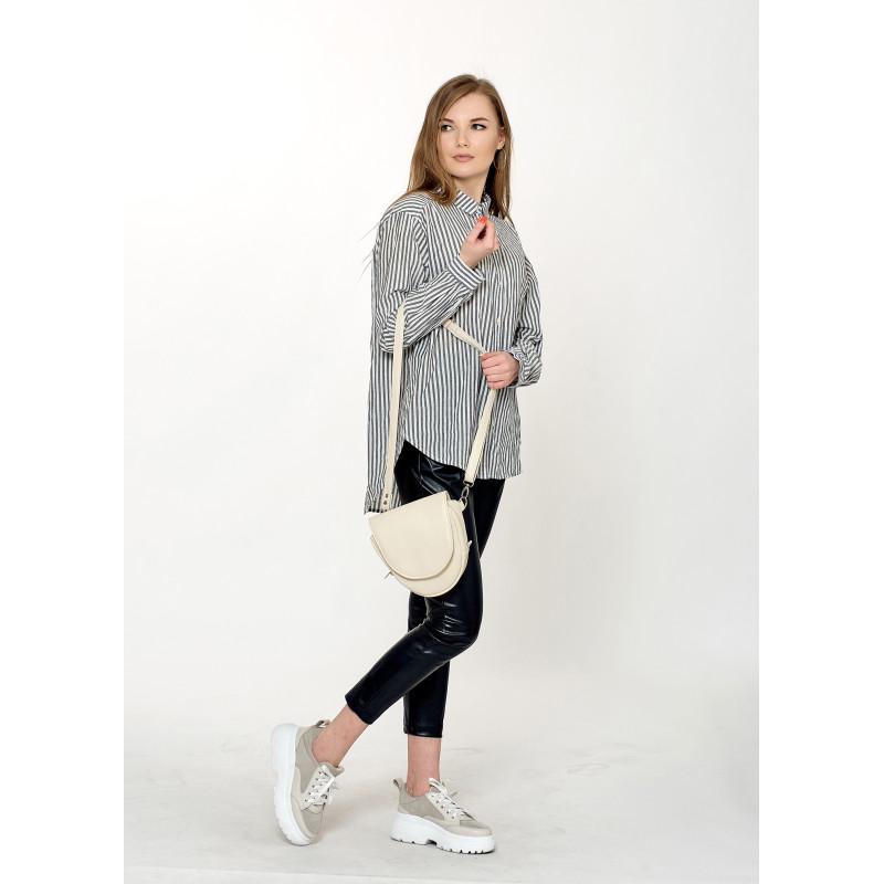 Сумка бананка кроссбоди Sambag SKH женская 20x18x5 см Молочный