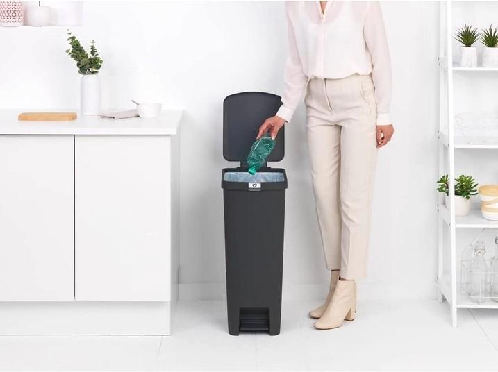 Бак для мусора Brabantia Pedal Bin StepUp 40 л Темно-серый (800023) - фото 6