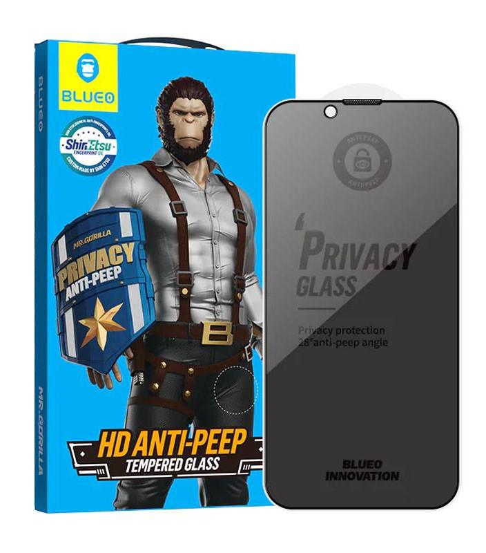 Защитное стекло противоударное 2,5D Blueo Full Cover Anti-Peep для iPhone 13 Pro Max/14 Plus/6,7" Black (00000057429_1)