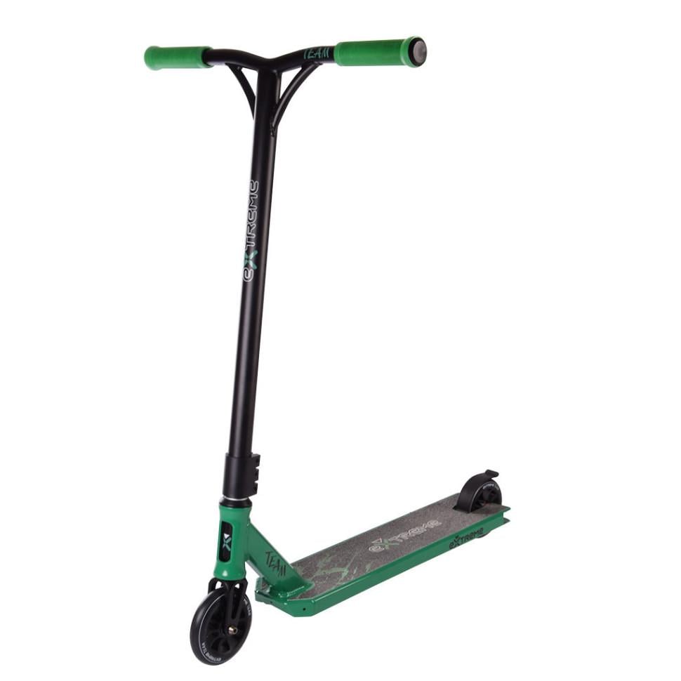 Самокат трюковий EXTREME двоколісний з Y-подібним кермом/поліуретановими колесами Зелений (BT-171-S-7)