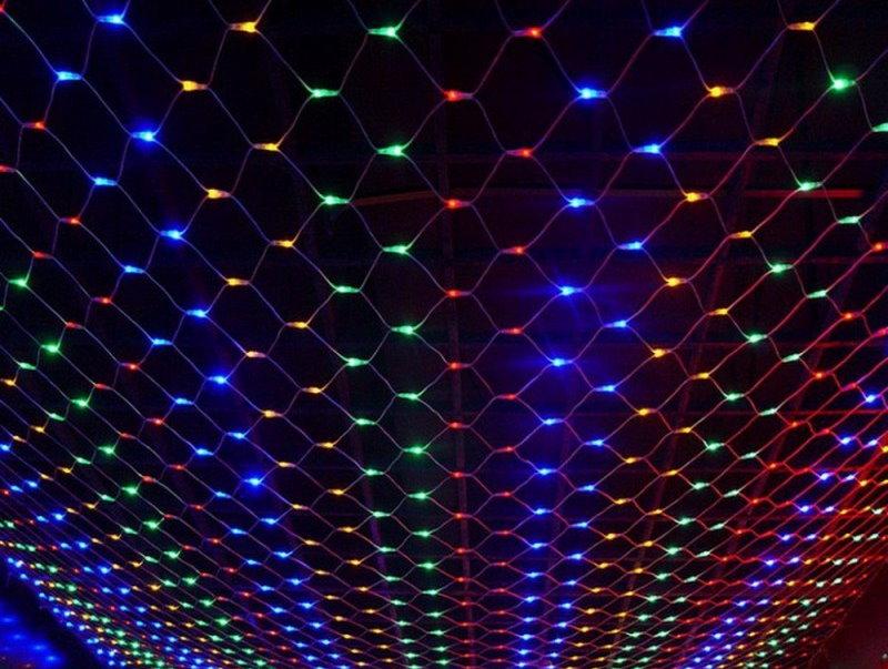 Гірлянда новорічна сітка 120 Led 1,5х1,5 м 2 упак. (7028) - фото 1