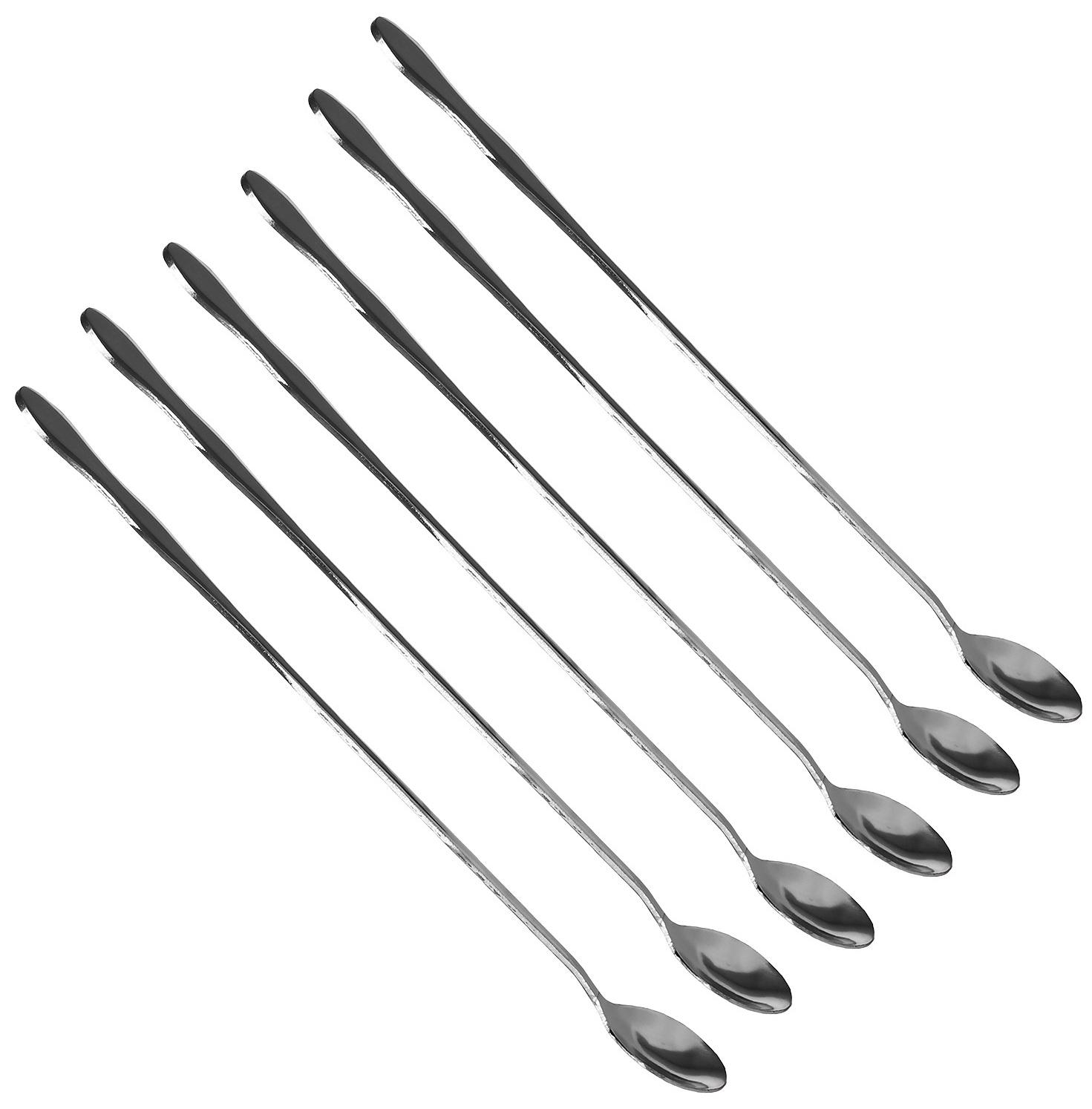 Набір ложок коктейльних Cocktail з нержавіючої сталі 26 см 6 шт. (33143421)