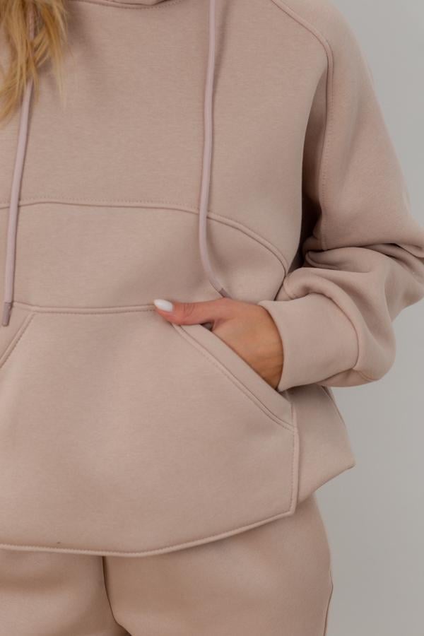 Спортивный костюм женский AKSAN зимний тринитка двойка XS/S Темно-бежевый (23.2085_dark-beige_40(XS)-42(S)) - фото 3 Спортивный костюм женский AKSAN зимний тринитка двойка XS/S Темно-бежевый (23.2085_dark-beige_40(XS)-42(S)) - фото 3