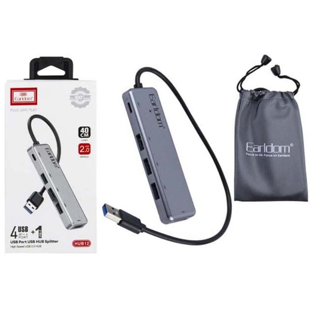 Хаб USB Earldom ET-HUB12 4USB+1USB-C (21027449) - фото 3