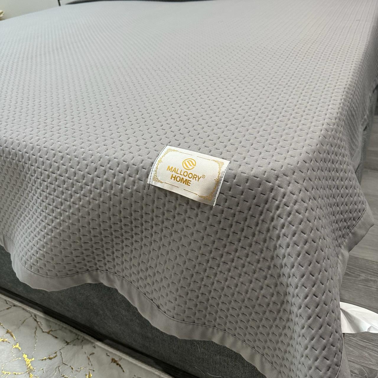 Покривало на ліжко євро 200x230 см Сірий (28796093) - фото 2 Покривало на ліжко євро 200x230 см Сірий (28796093) - фото 2