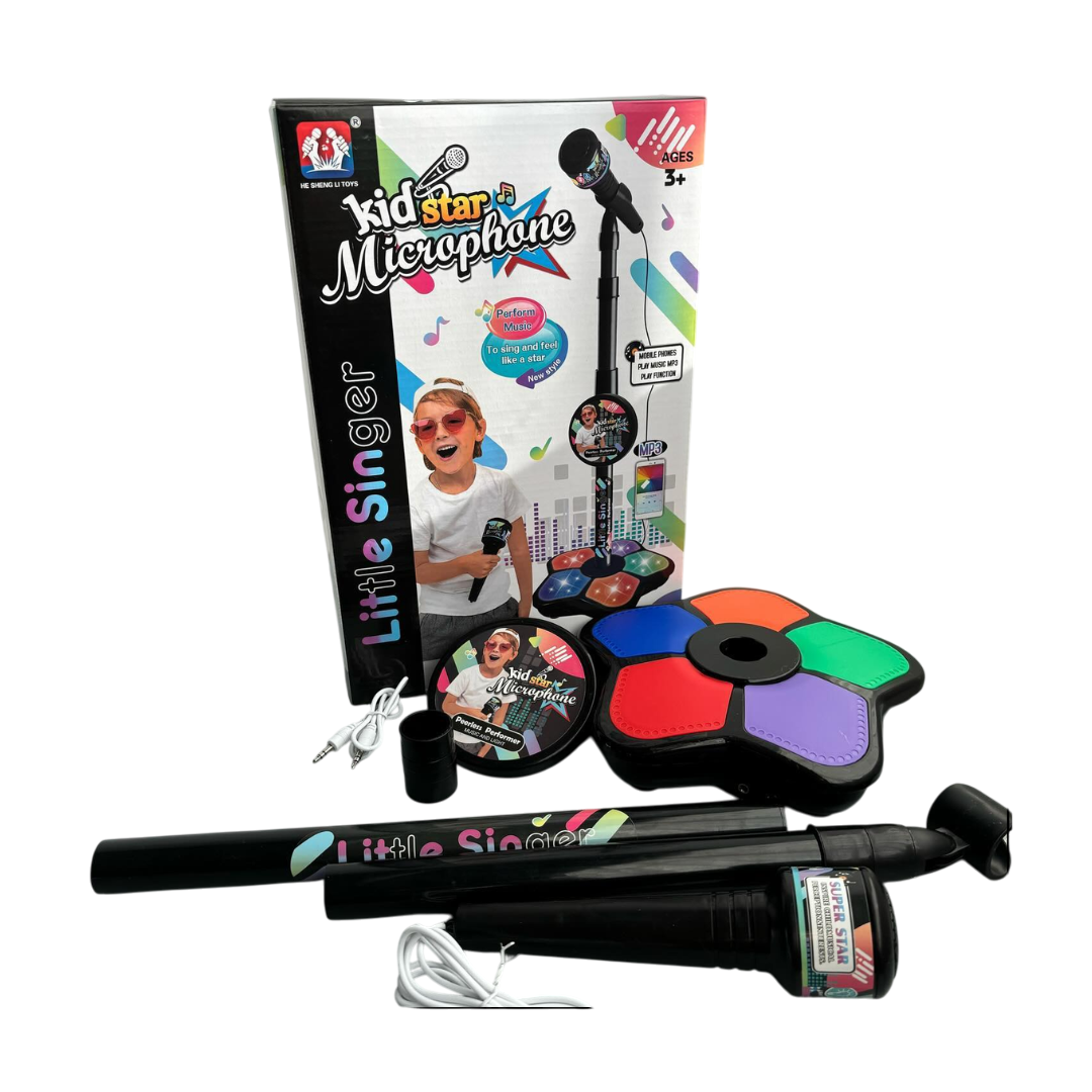 Микрофон игрушечный со стойкой с подключением к телефону (2472511934) - фото 2 Микрофон игрушечный со стойкой с подключением к телефону (2472511934) - фото 2