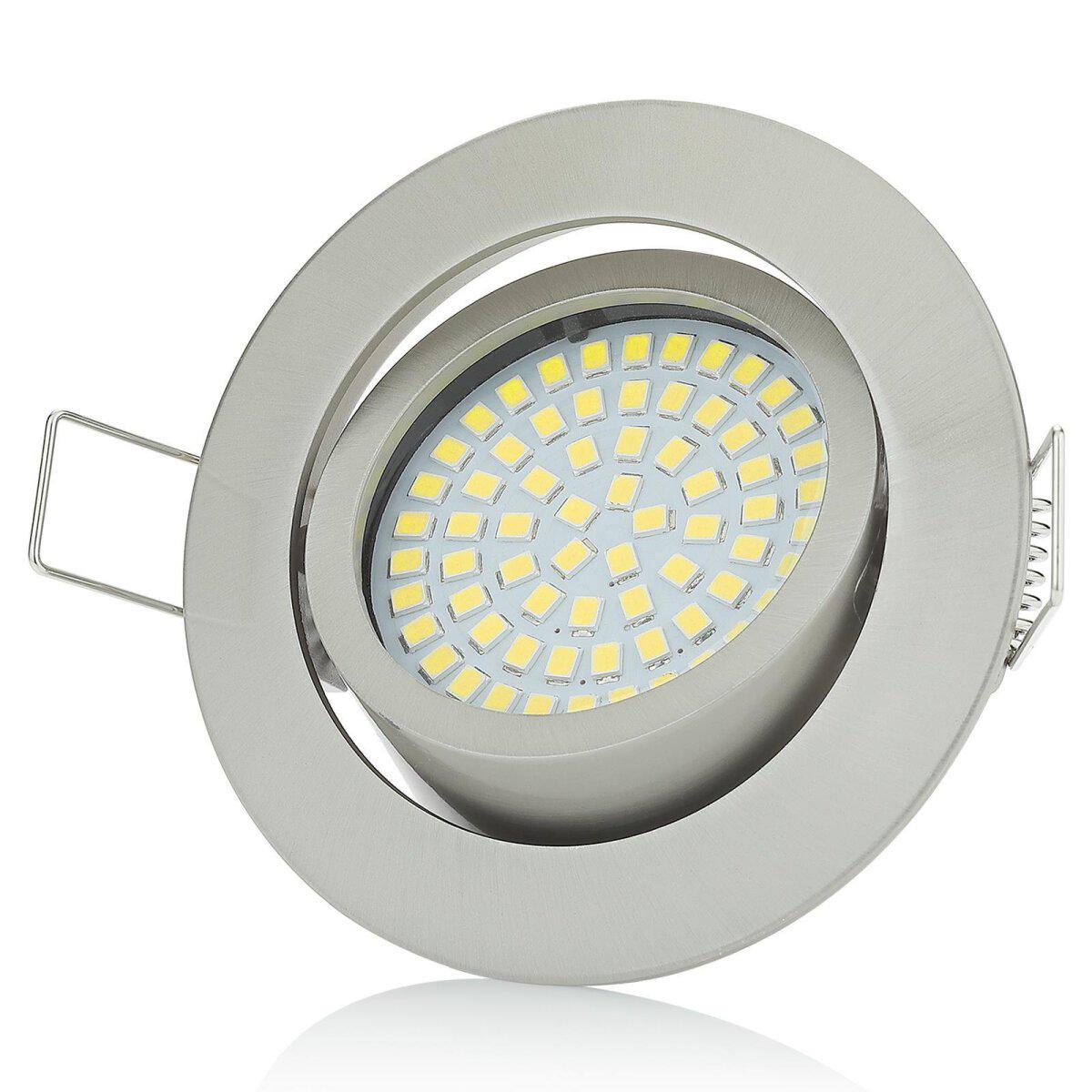 Светильник точечный встраиваемый LED 3.5 W 4000K поворотный матовый Хром