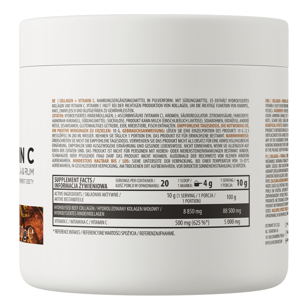 Колаген Ostrovit Collagen Vitamin C Cola & Rum 200 г - фото 2