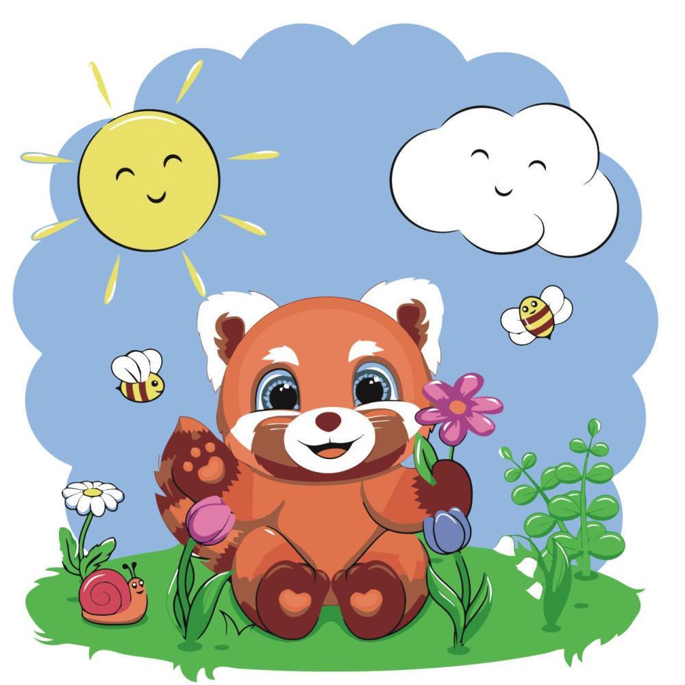 Картина по номерам Strateg Премиум Милые улыбки с лаком 30х30 см (ES077)