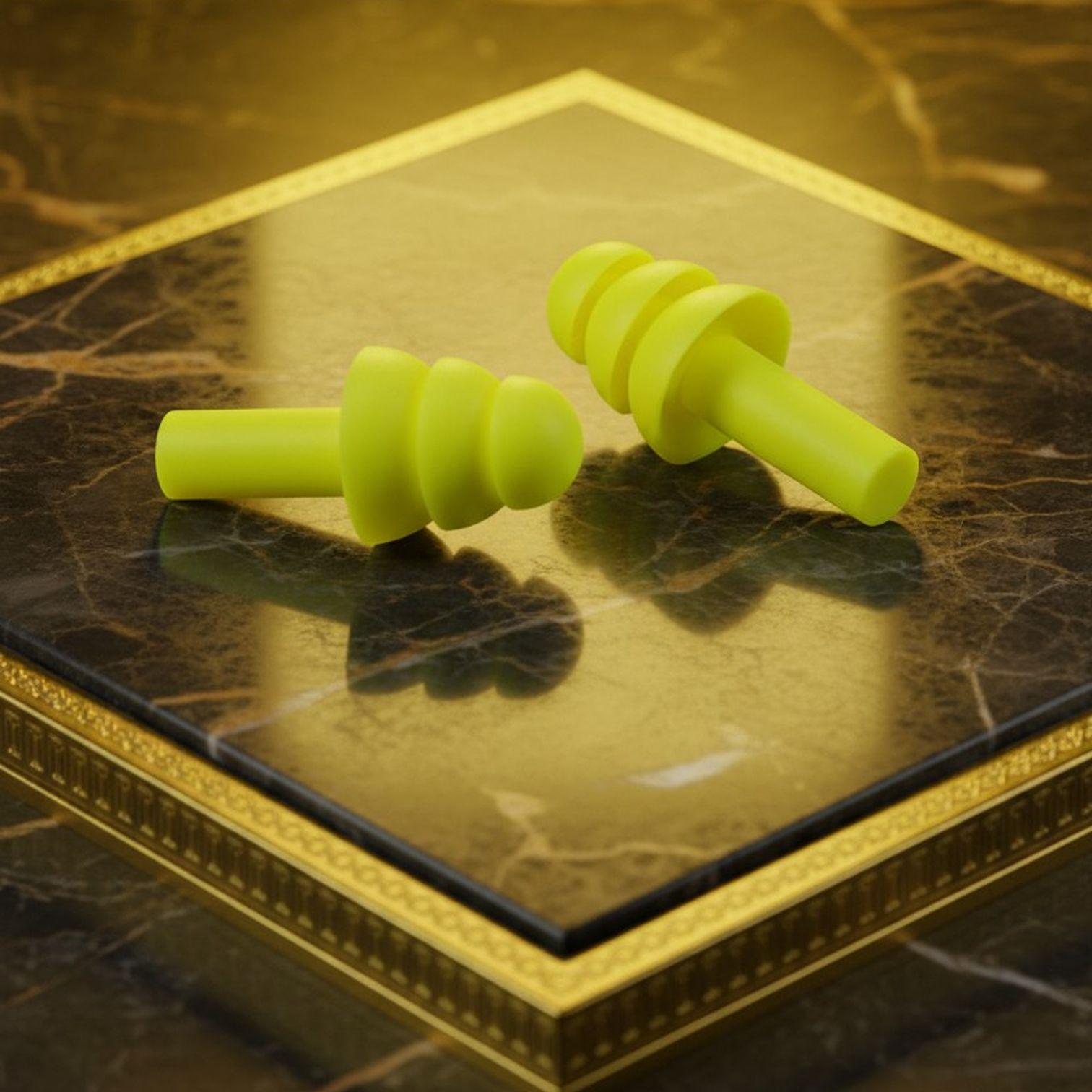 Беруши для сна плавание Univerza Елка силиконовые шумоподавляющие анатомические в футляре Лимонный - фото 14