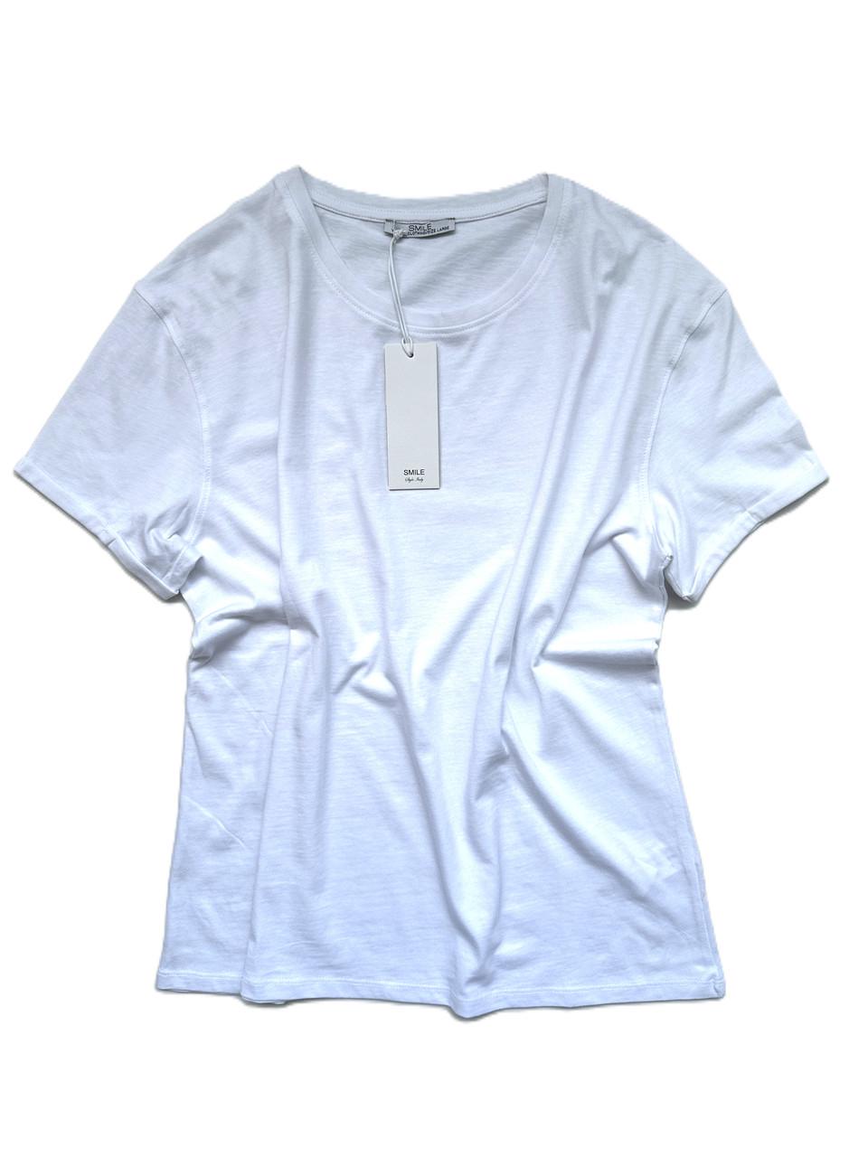 Футболка базова однотонна Smile SSTS-2103-1 M Білий (2618370175)