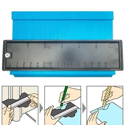 Шаблон для вимірювання обрисів для укладання ламінату 14 см Blue (313140) - фото 2 Шаблон для вимірювання обрисів для укладання ламінату 14 см Blue (313140) - фото 2