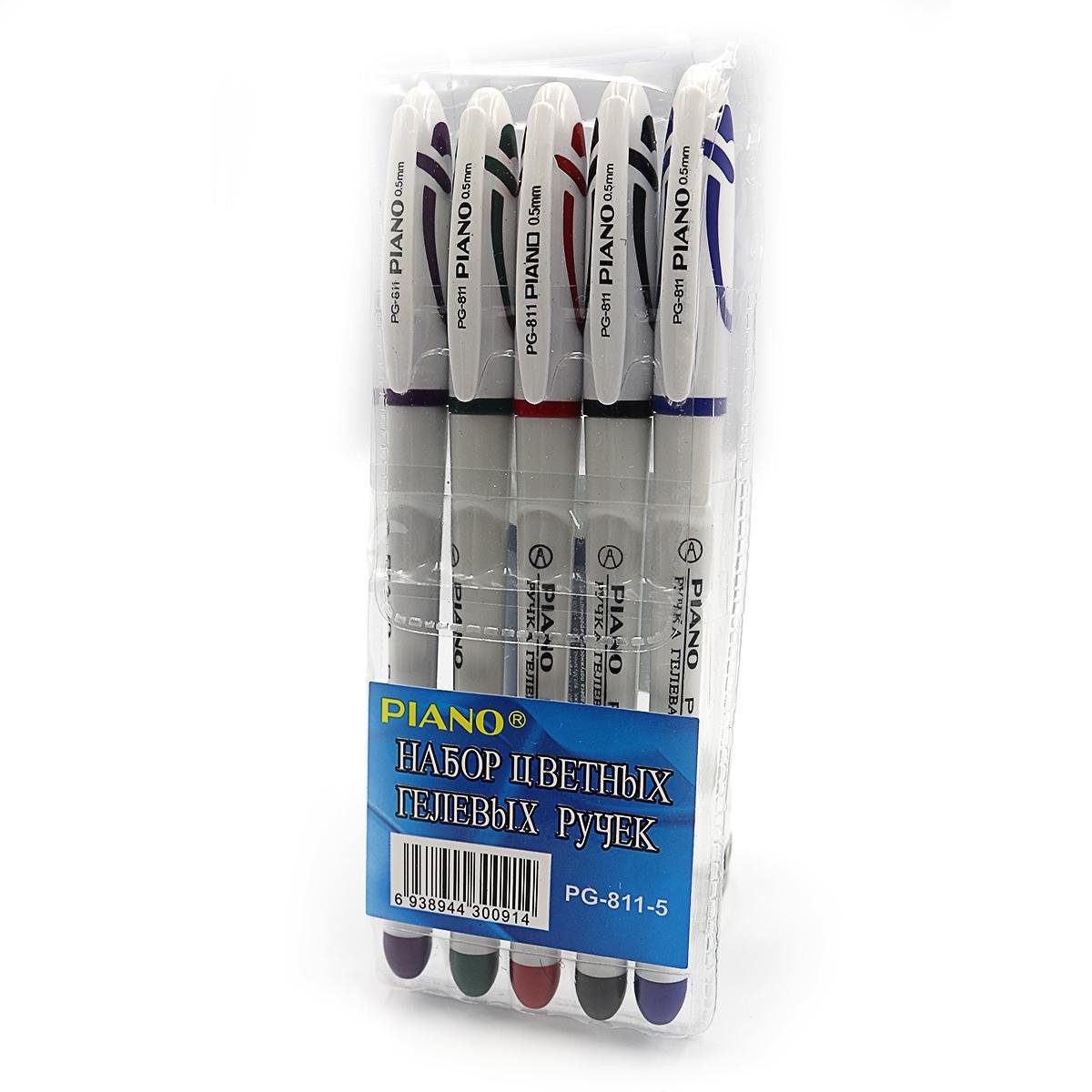 Набір гель ручок piano 0,5 мм 4 шт. (MTT-147691)