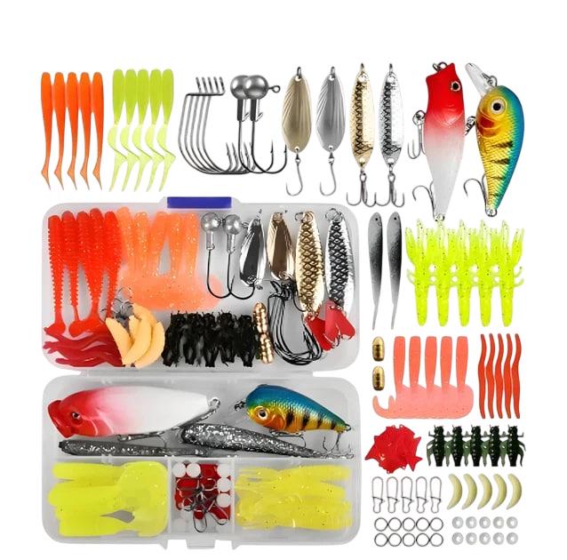 Набір рибальських приманок та аксесуарів м'які силіконові приманки блешні воблери гачки грузила універсальний 84 шт. Різнокольоровий (27919193) Набір рибальських приманок та аксесуарів м'які силіконові приманки блешні воблери гачки грузила універсальний 84 шт. Різнокольоровий (27919193)