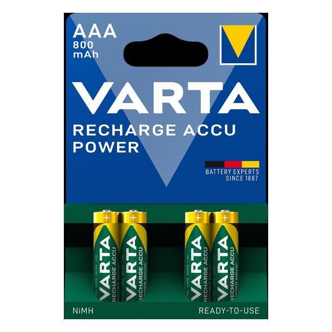 Батарейки аккумуляторные Varta ACCU AAA 800 mAh BLI 4 шт. (iz14873)