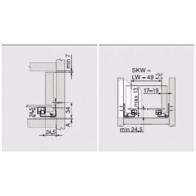 Напрямні Blum L 500 мм Tandem plus Blumotion повного висування з доводчиком - фото 5