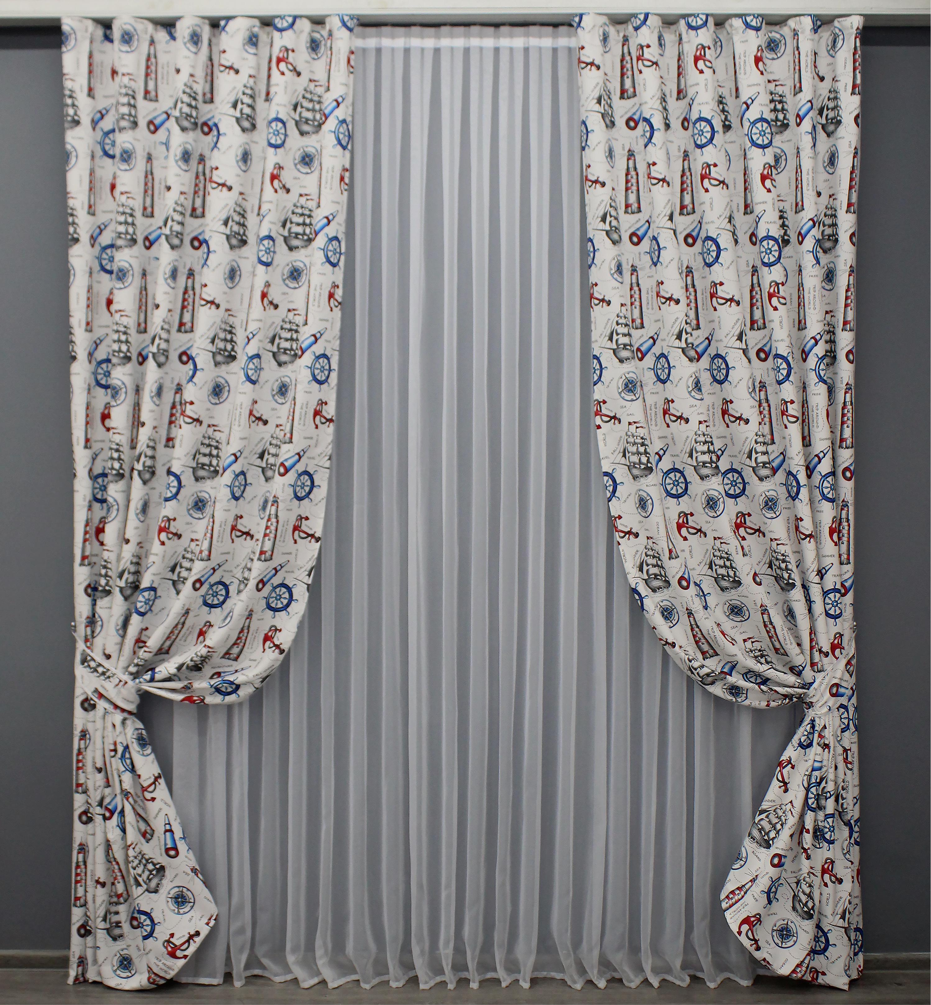 Комплект фото-штор VR-Textil Sea Travel № 1498ш 150х275 см 2 шт. Разноцветный (33-0398)