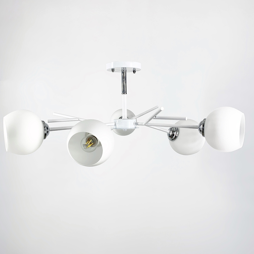 Люстра потолочная Lighthouse LNF-17513/6 WT WT с белым плафоном Белый