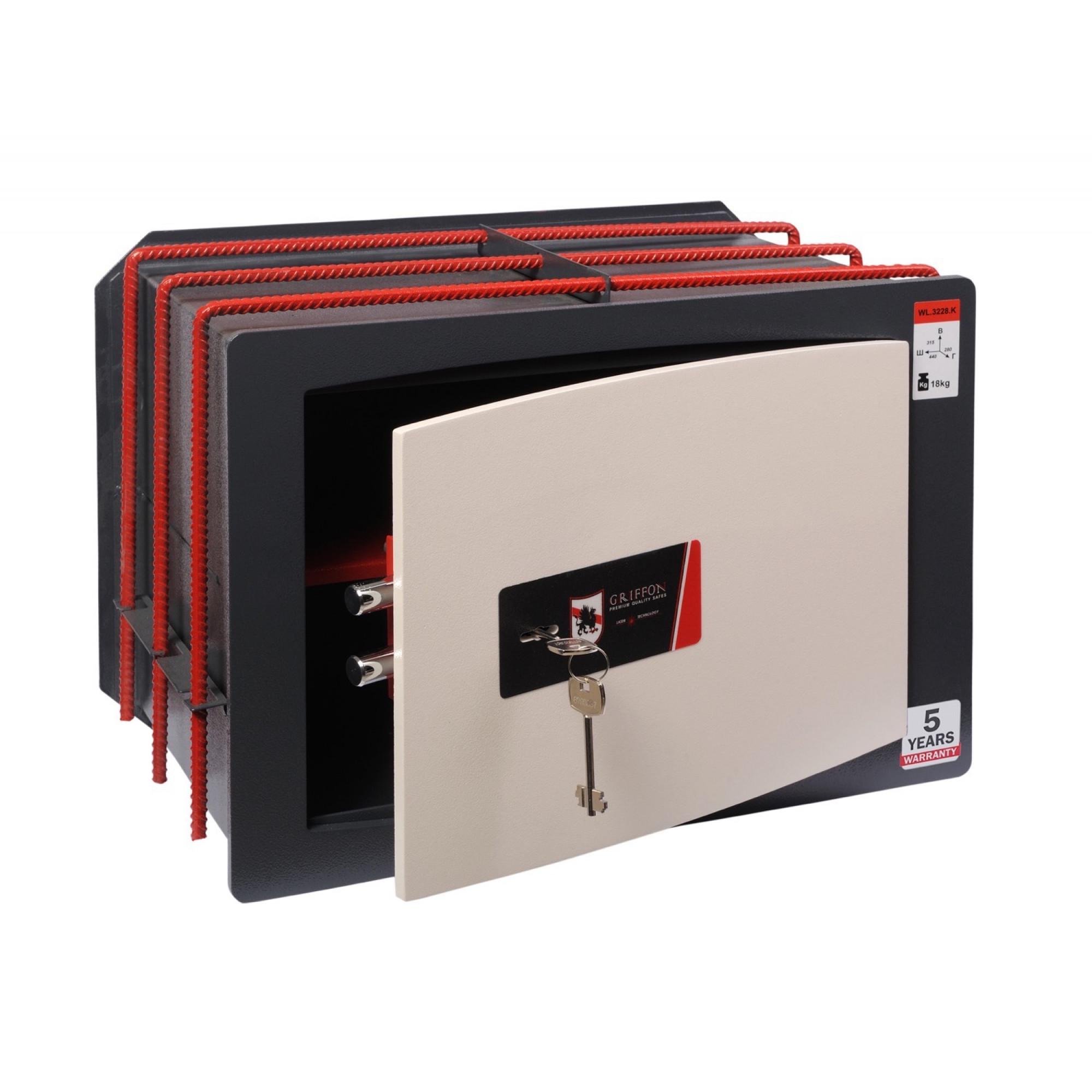 Сейф вбудований Griffon WL.3228.K на арматурі (2-12-WL.3228.K) - фото 2 Сейф вбудований Griffon WL.3228.K на арматурі (2-12-WL.3228.K) - фото 2