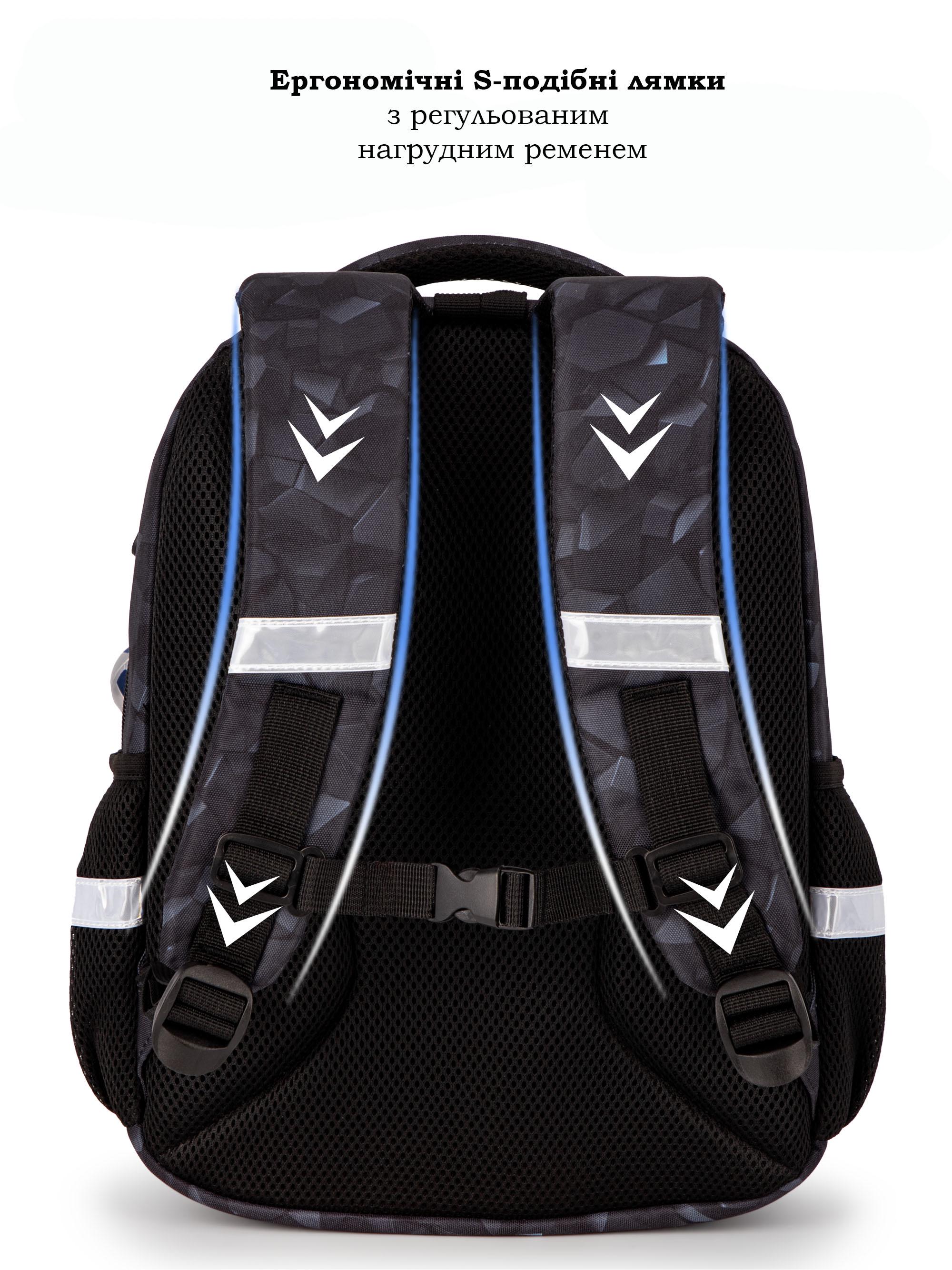 Рюкзак для хлопчика School Standard Машина ортопедичний для першокласника 38х30х18 см (150-19) - фото 4