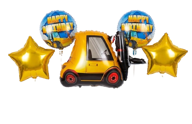 Набор воздушных шаров фольгированных Погрузчик 5 шт. (2990351993)