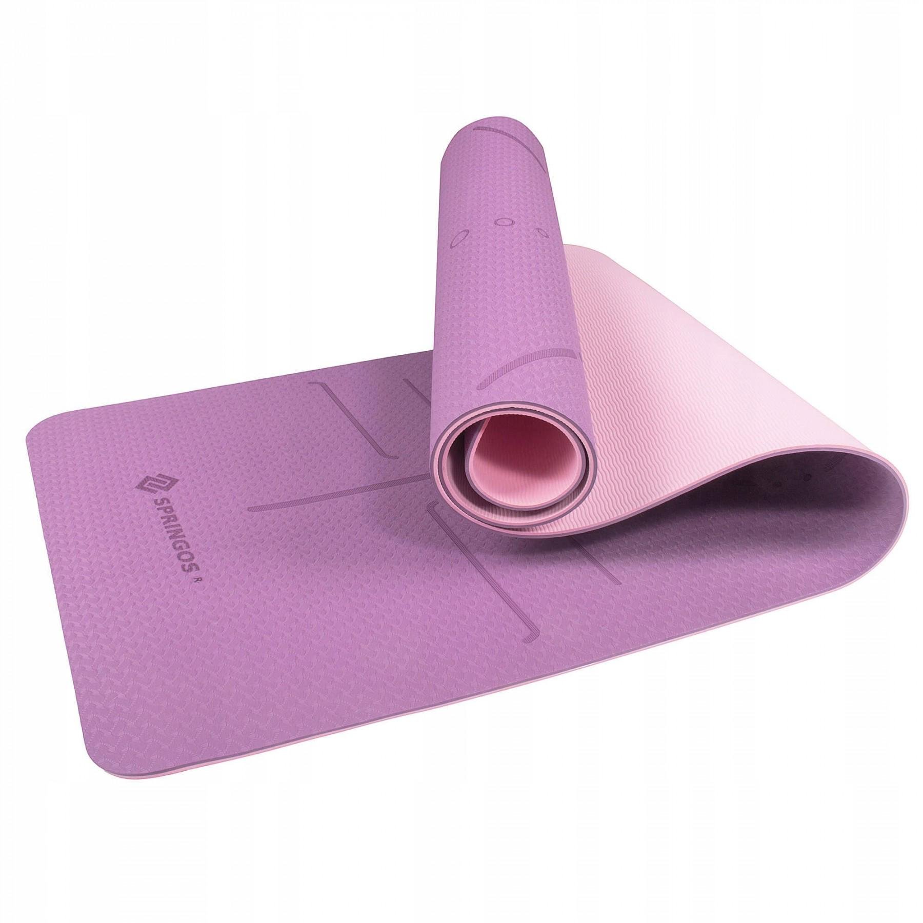 Коврик для фитнеса Springos TPE 6 мм Purple/Pink (YG0015)